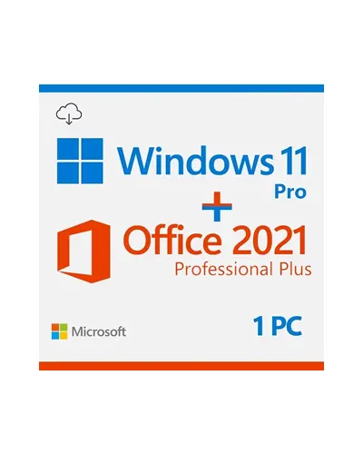 Combo Windows 11 Professional Office 2021 Professional Plus Licença Vitalícia 32-64 Bits